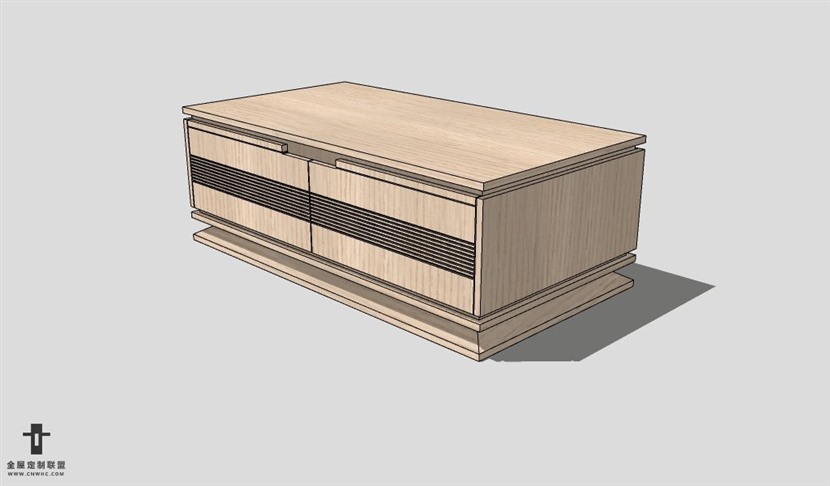 SketchUp柜子模型草图大师电视柜3D模型Entertainment Center-014