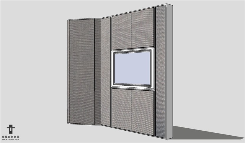 SketchUp柜子模型草图大师电视柜3D模型Entertainment Center-017