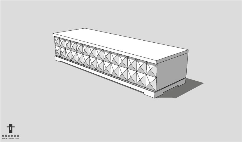 SketchUp柜子模型草图大师电视柜3D模型Entertainment Center-022