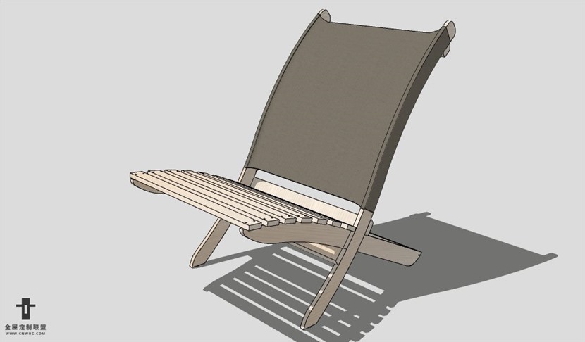 SketchUp椅子模型草图大师折椅模型Folding Chair-001