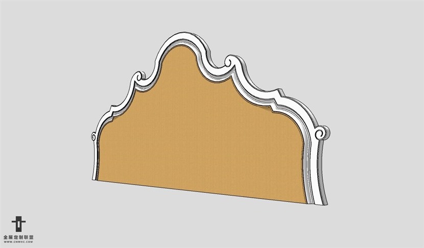 SketchUp床头板模型草图大师床头板3D模型Head-Board-010