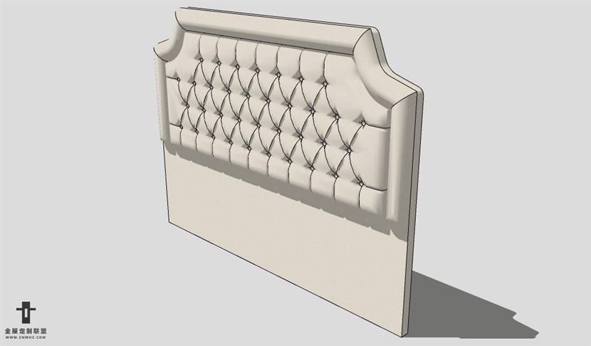 SketchUp床头板模型草图大师床头板3D模型Head-Board-017