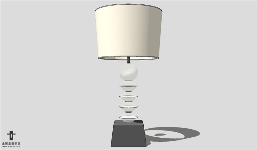 SketchUp台灯模型草图大师台灯3D模型Lamp-022