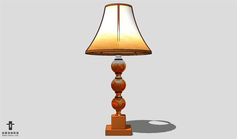 SketchUp台灯模型草图大师台灯3D模型Lamp-024