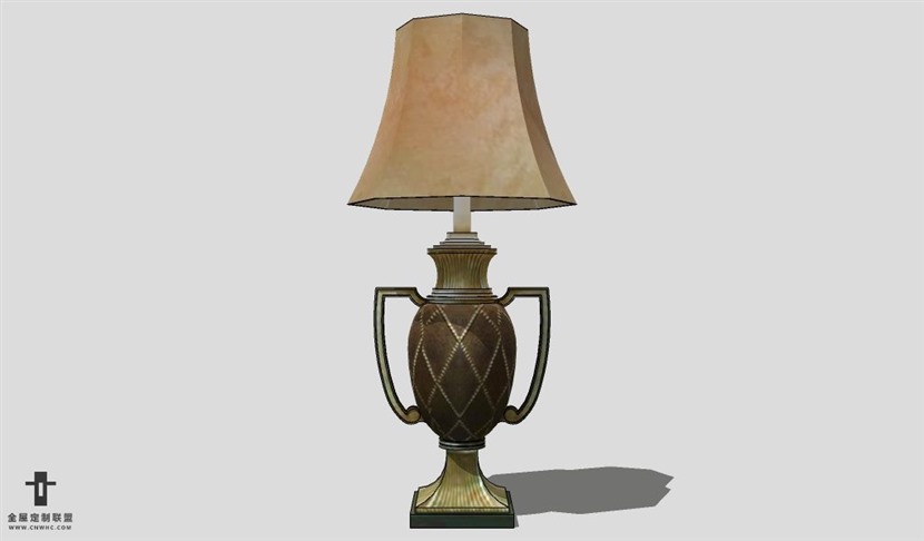 SketchUp台灯模型草图大师台灯3D模型Lamp-044