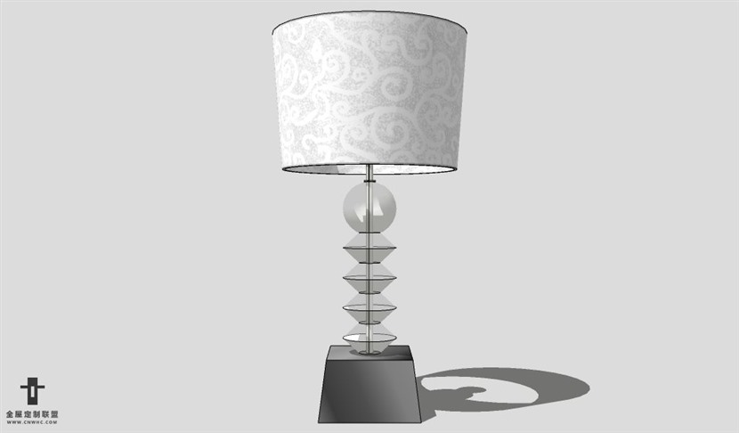 SketchUp台灯模型草图大师台灯3D模型Lamp-049