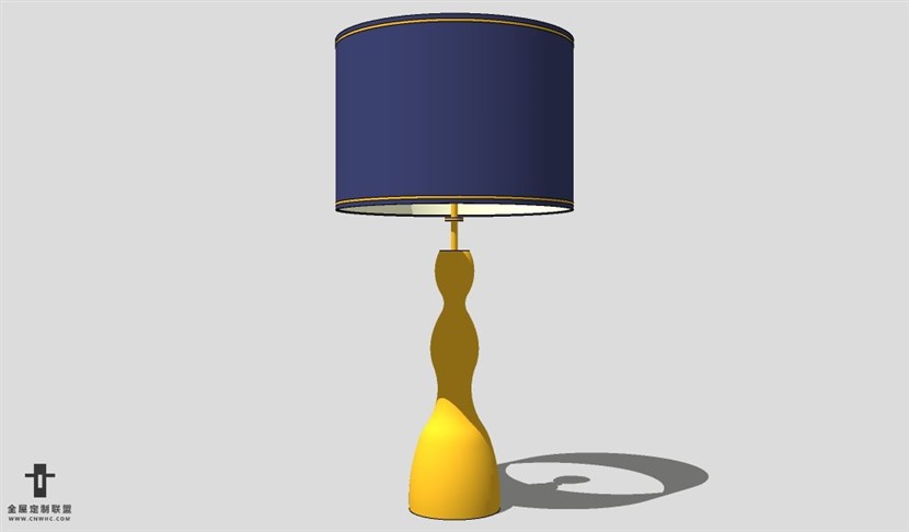 SketchUp台灯模型草图大师台灯3D模型Lamp-076