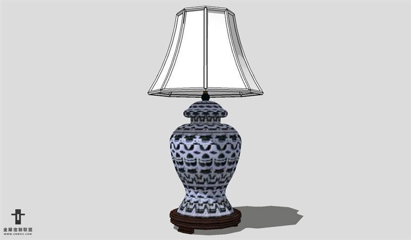 SketchUp台灯模型草图大师台灯3D模型Lamp-095