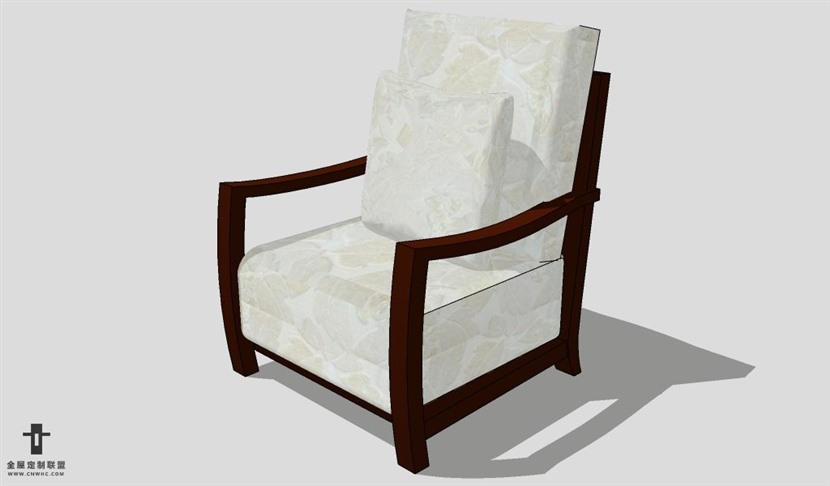 SketchUp椅子模型草图大师主人椅子模型Master Chair-003