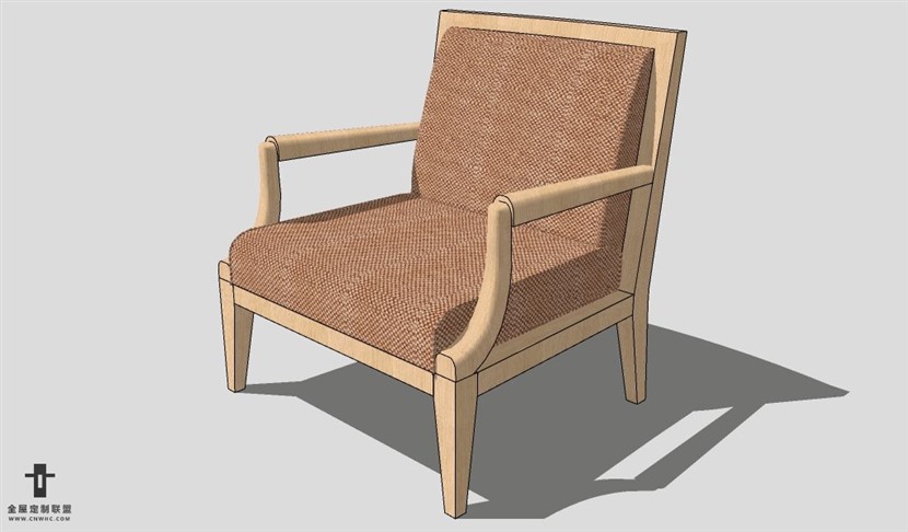 SketchUp椅子模型草图大师主人椅子模型Master Chair-005