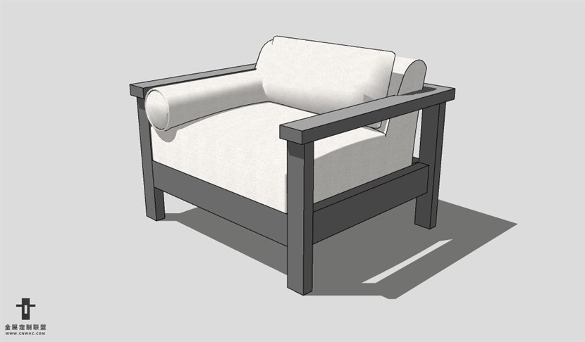 SketchUp椅子模型草图大师主人椅子模型Master Chair-006