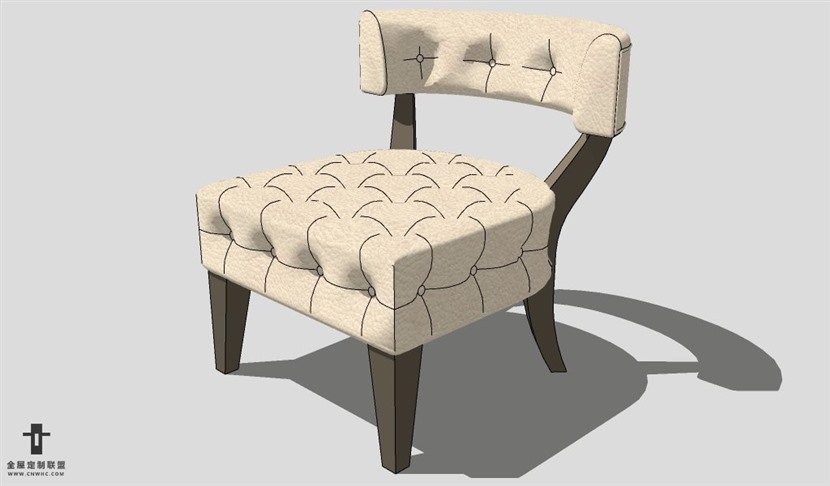 SketchUp椅子模型草图大师主人椅子模型Master Chair-008