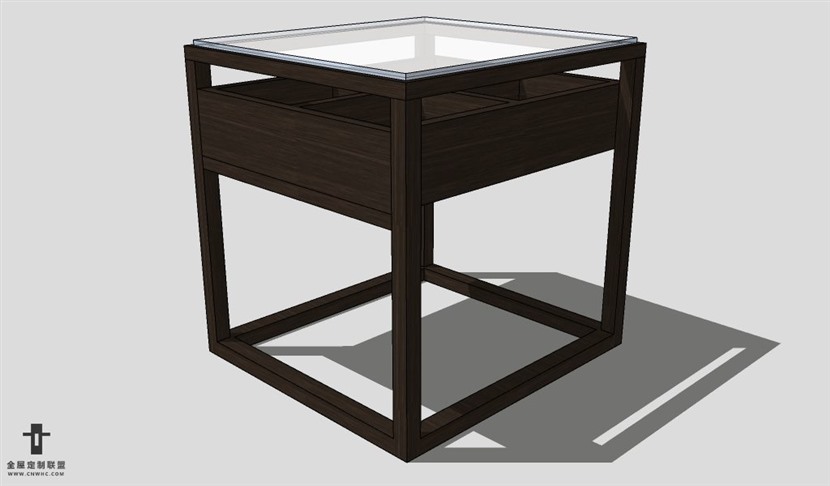 SketchUp床头柜模型草图大师床头柜3D模型Nightstand-001