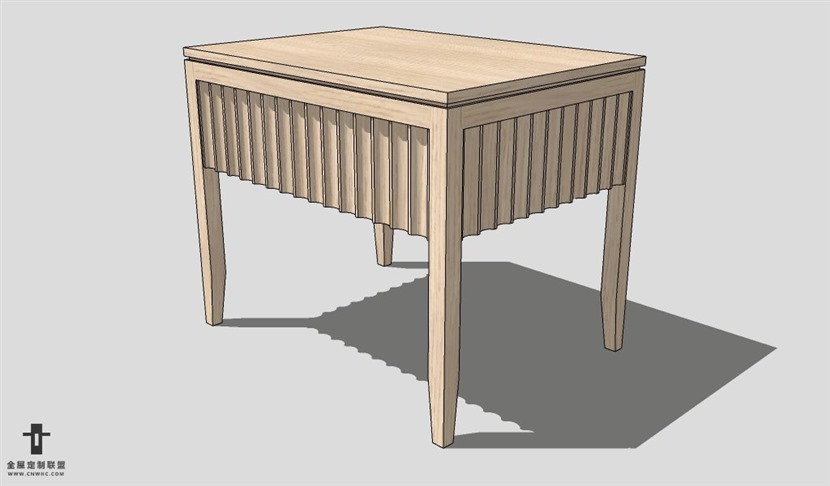 SketchUp床头柜模型草图大师床头柜3D模型Nightstand-004