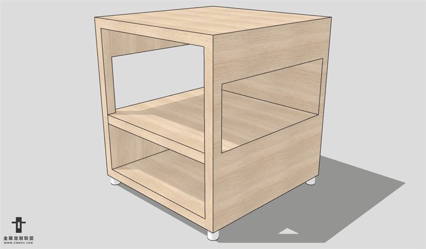 SketchUp床头柜模型草图大师床头柜3D模型Nightstand-016