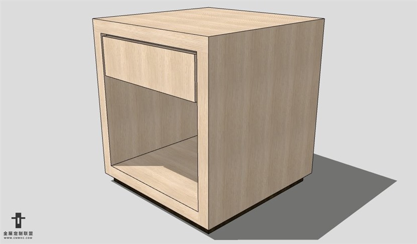 SketchUp床头柜模型草图大师床头柜3D模型Nightstand-022