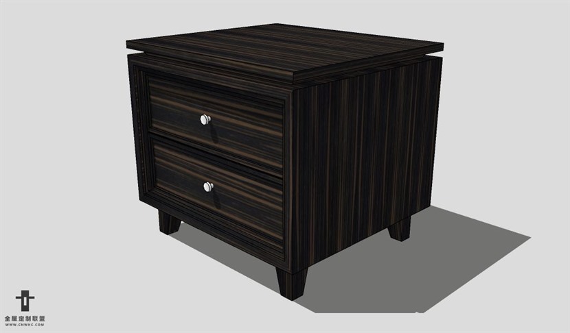 SketchUp床头柜模型草图大师床头柜3D模型Nightstand-026