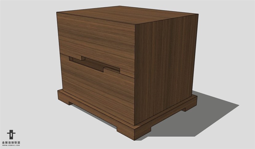 SketchUp床头柜模型草图大师床头柜3D模型Nightstand-030