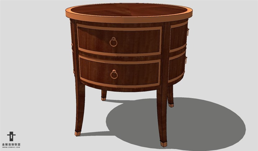 SketchUp床头柜模型草图大师床头柜3D模型Nightstand-032