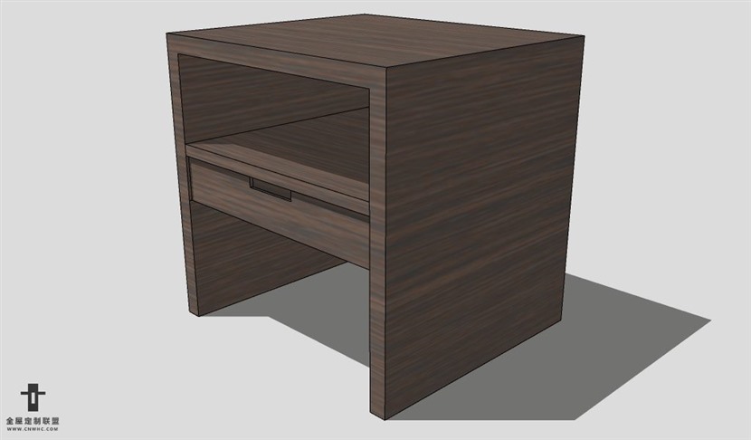 SketchUp床头柜模型草图大师床头柜3D模型Nightstand-038