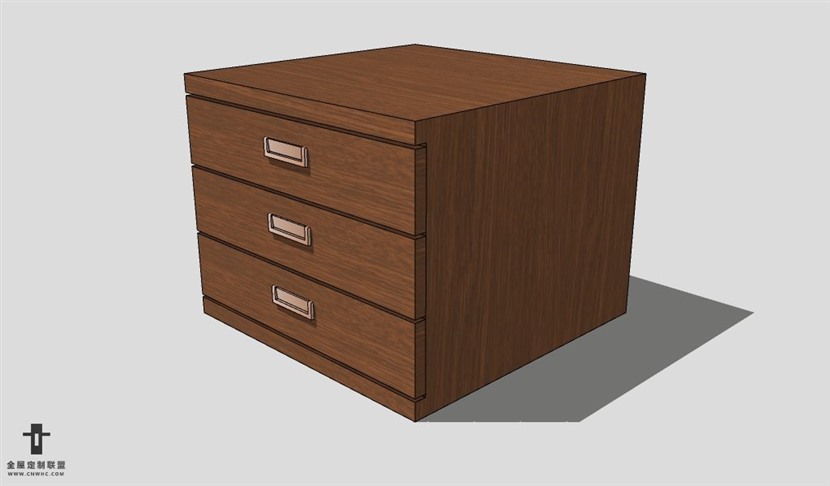 SketchUp床头柜模型草图大师床头柜3D模型Nightstand-041