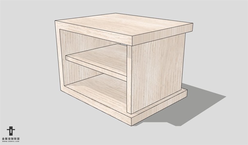 SketchUp床头柜模型草图大师床头柜3D模型Nightstand-047