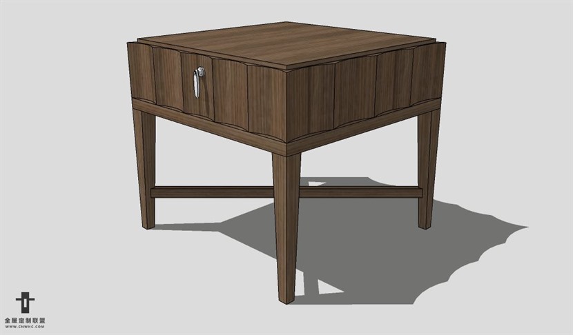 SketchUp床头柜模型草图大师床头柜3D模型Nightstand-053