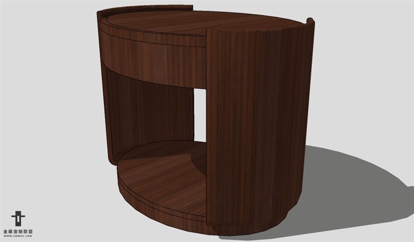 SketchUp床头柜模型草图大师床头柜3D模型Nightstand-055