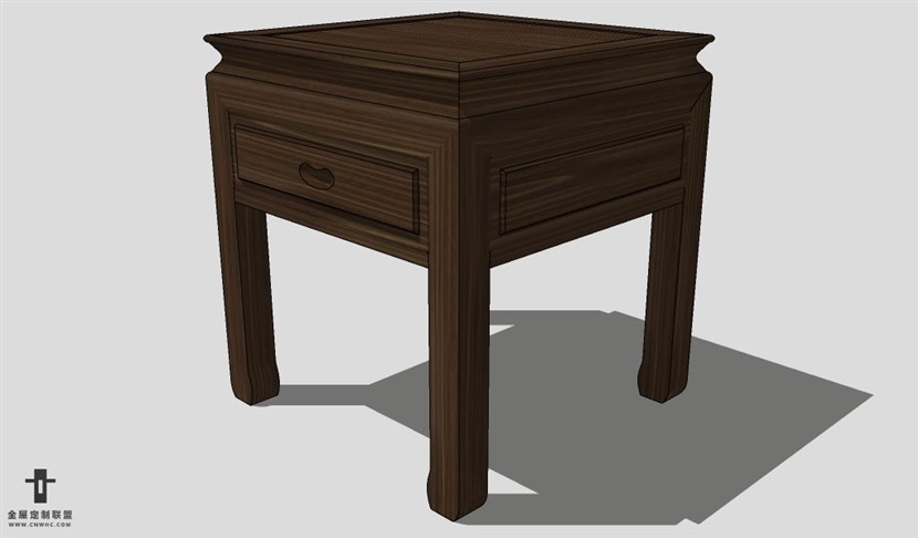 SketchUp床头柜模型草图大师床头柜3D模型Nightstand-057