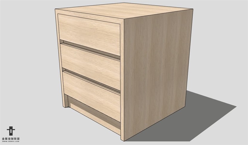 SketchUp床头柜模型草图大师床头柜3D模型Nightstand-063