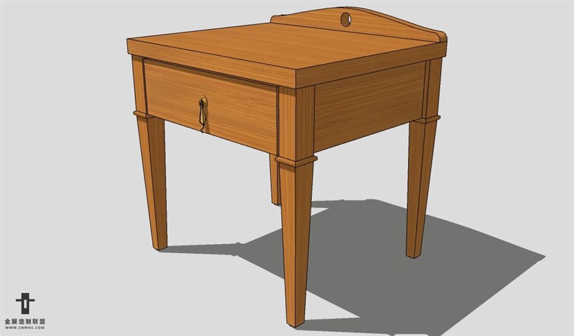 SketchUp床头柜模型草图大师床头柜3D模型Nightstand-065