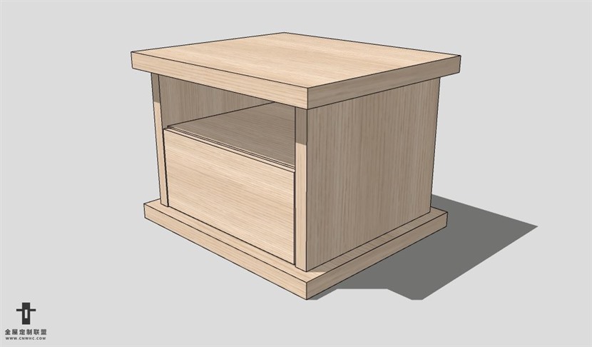 SketchUp床头柜模型草图大师床头柜3D模型Nightstand-066