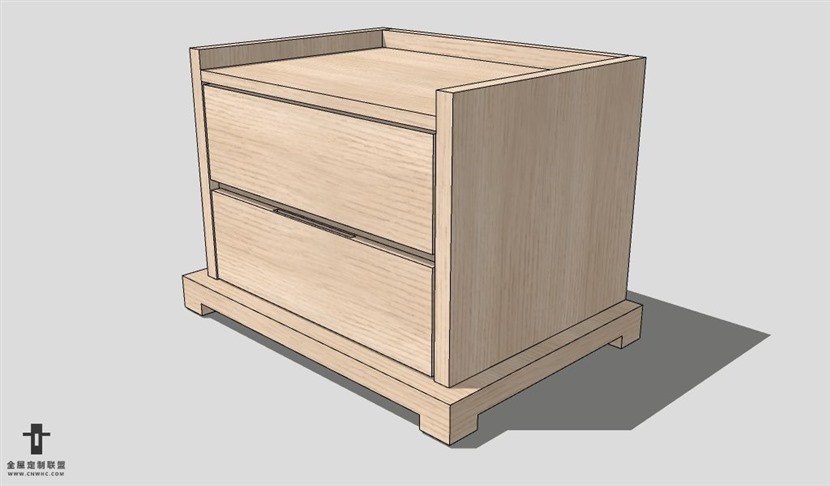 SketchUp床头柜模型草图大师床头柜3D模型Nightstand-067