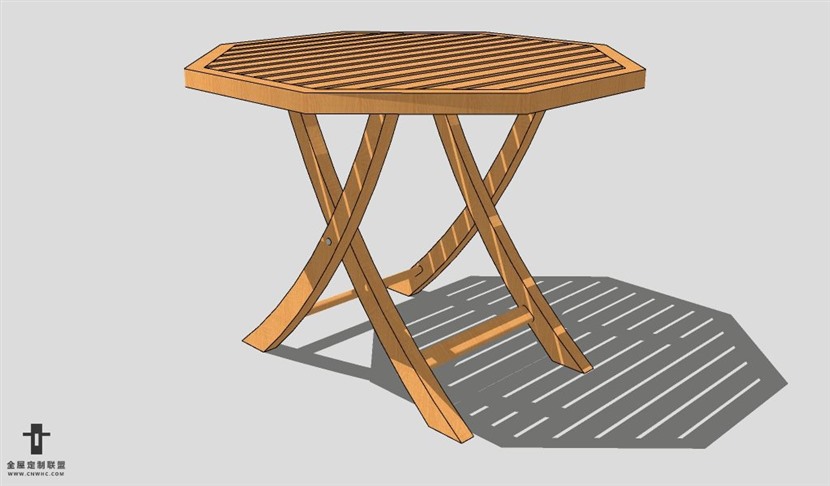 SketchUp桌子模型草图大师户外桌3D模型Patio-001