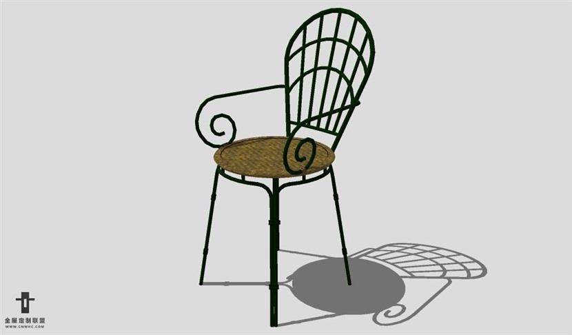 SketchUp椅子模型草图大师户外椅子模型Patio Chair-005