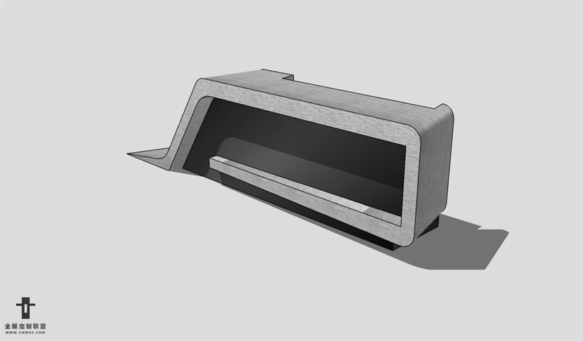 SketchUp桌子模型草图大师接待桌3D模型Reception Counter-004