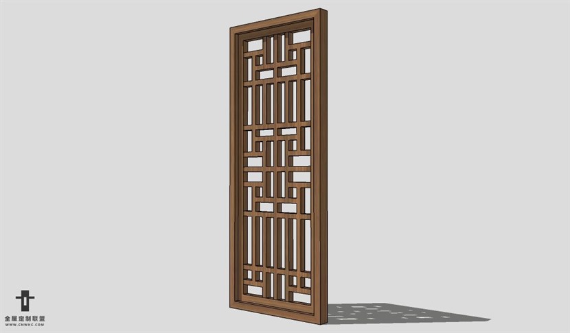 SketchUp隔屏模型草图大师屏风3D模型Screen-014