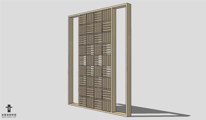 SketchUp隔屏模型草图大师屏风3D模型Screen-018