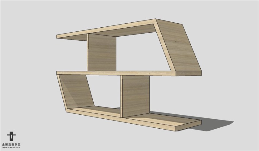 SketchUp置物架模型草图大师层板架3D模型Shelf-010