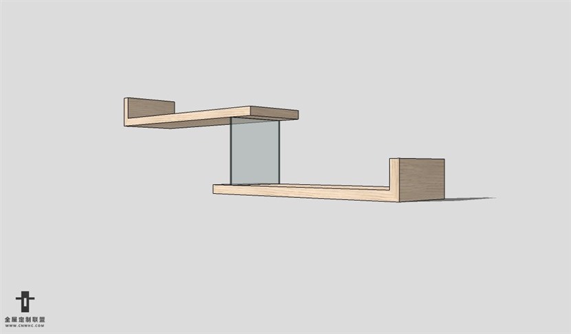 SketchUp置物架模型草图大师层板架3D模型Shelf-013