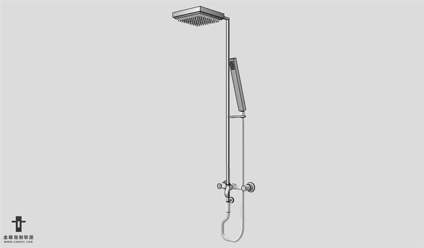 SketchUp卫生间设备模型草图大师卫生间用品3D模型Shower-001