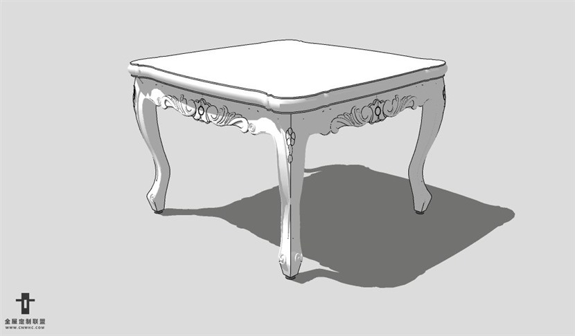 SketchUp边几模型草图大师边方几3D模型Sideboard-003