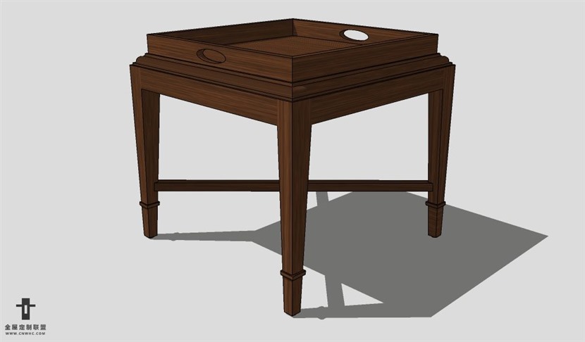 SketchUp边几模型草图大师边方几3D模型Sideboard-007