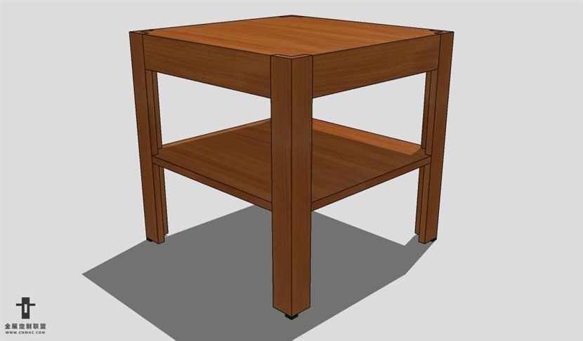 SketchUp边几模型草图大师边方几3D模型Sideboard-008