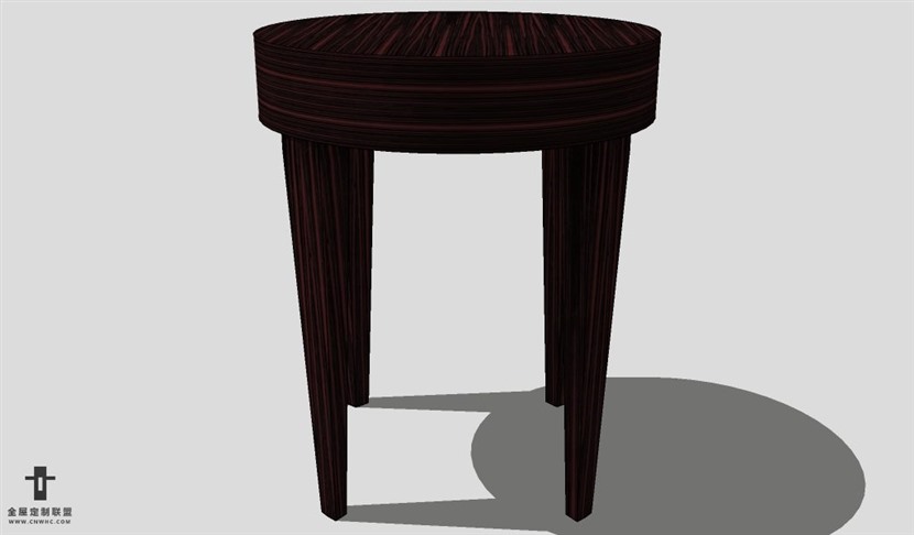 SketchUp边几模型草图大师边圆几3D模型Sideboard-010