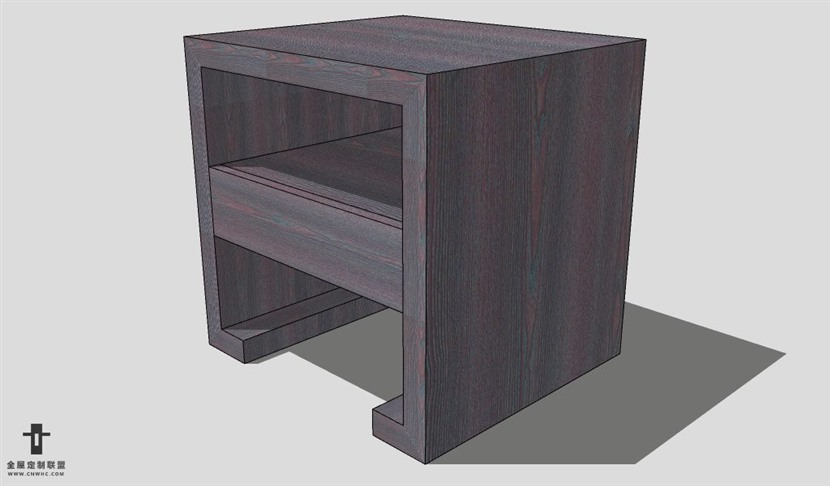 SketchUp边几模型草图大师边方几3D模型Sideboard-010