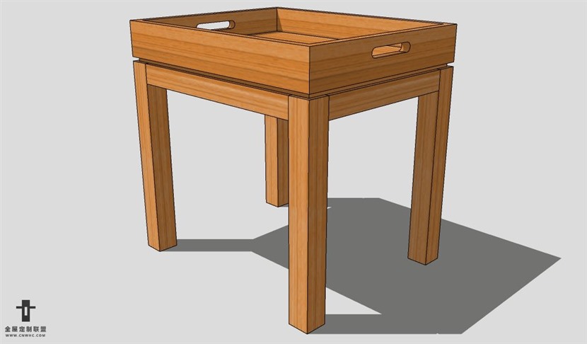 SketchUp边几模型草图大师边方几3D模型Sideboard-015