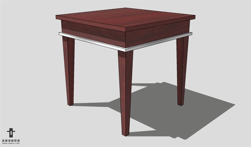 SketchUp边几模型草图大师边方几3D模型Sideboard-018