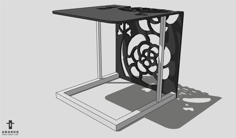 SketchUp边几模型草图大师边方几3D模型Sideboard-021