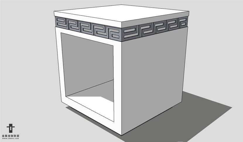 SketchUp边几模型草图大师边方几3D模型Sideboard-022